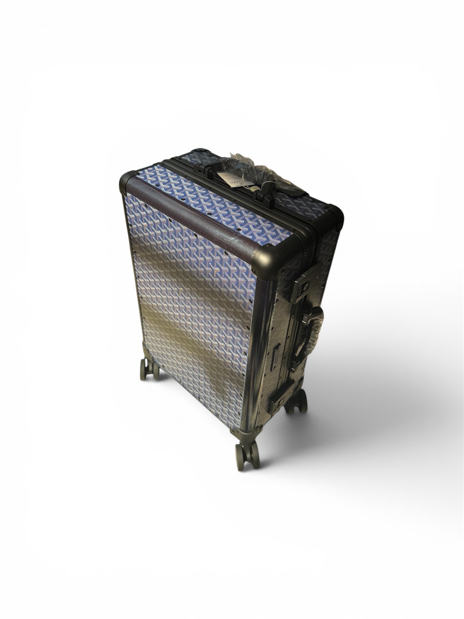 Goyard Hard-Shell Rolling Suitcase – Blue