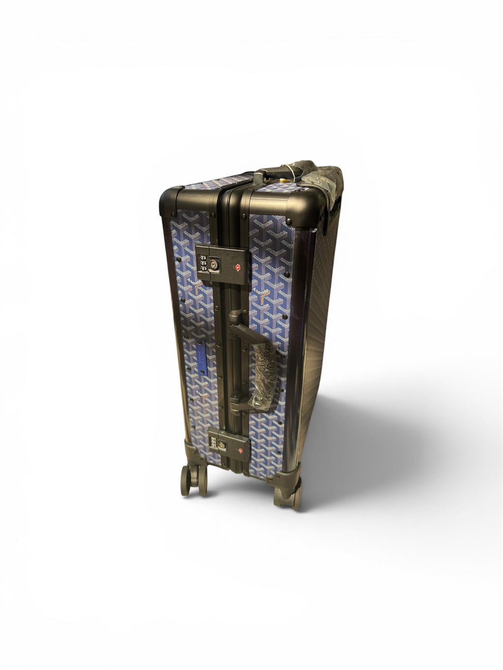 Goyard Hard-Shell Rolling Suitcase – Blue